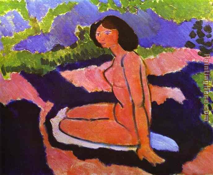 A Sitting Nude painting - Henri Matisse A Sitting Nude art painting